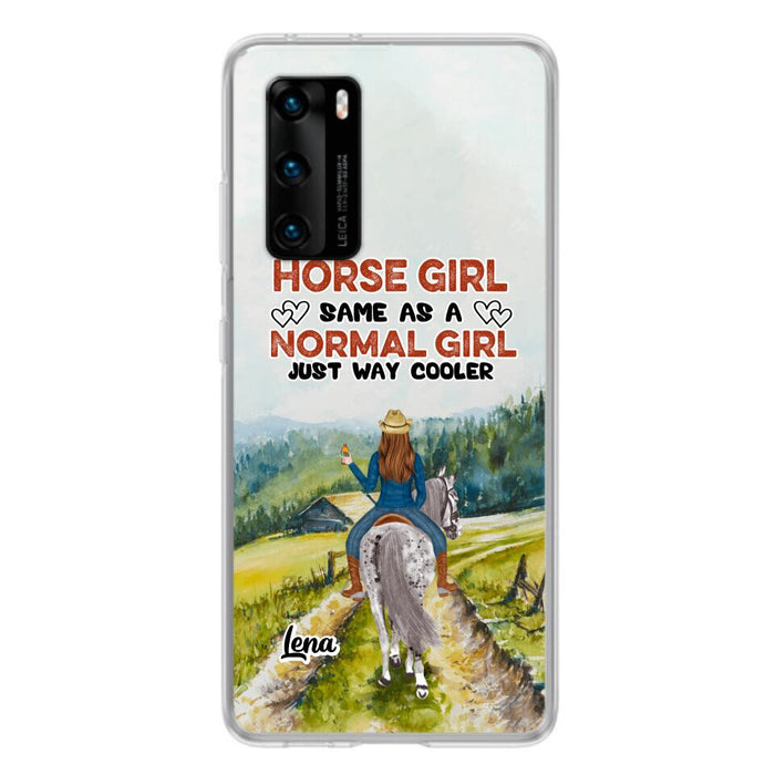 Personalized Horse Girl Phone Case - Up to 3 People - Gift Idea For Horse Lover - Horse Girl Same As A Normal Girl Just Way Cooler - Case For Xiaomi/Huawei/Oppo