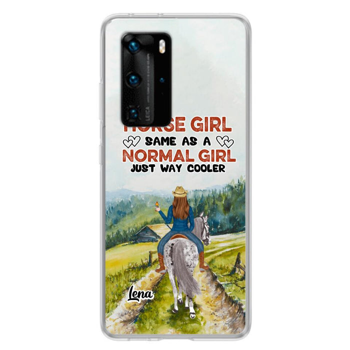 Personalized Horse Girl Phone Case - Up to 3 People - Gift Idea For Horse Lover - Horse Girl Same As A Normal Girl Just Way Cooler - Case For Xiaomi/Huawei/Oppo