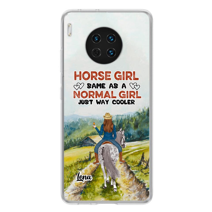 Personalized Horse Girl Phone Case - Up to 3 People - Gift Idea For Horse Lover - Horse Girl Same As A Normal Girl Just Way Cooler - Case For Xiaomi/Huawei/Oppo