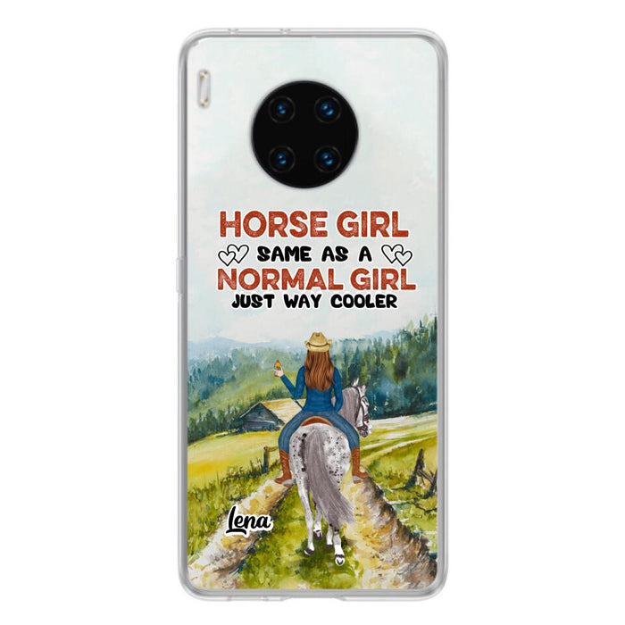 Personalized Horse Girl Phone Case - Up to 3 People - Gift Idea For Horse Lover - Horse Girl Same As A Normal Girl Just Way Cooler - Case For Xiaomi/Huawei/Oppo