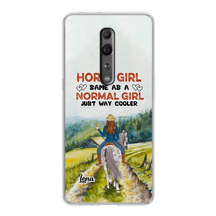 Personalized Horse Girl Phone Case - Up to 3 People - Gift Idea For Horse Lover - Horse Girl Same As A Normal Girl Just Way Cooler - Case For Xiaomi/Huawei/Oppo