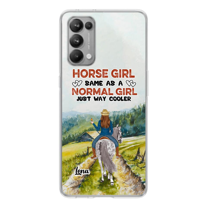 Personalized Horse Girl Phone Case - Up to 3 People - Gift Idea For Horse Lover - Horse Girl Same As A Normal Girl Just Way Cooler - Case For Xiaomi/Huawei/Oppo