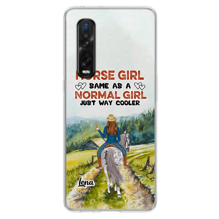 Personalized Horse Girl Phone Case - Up to 3 People - Gift Idea For Horse Lover - Horse Girl Same As A Normal Girl Just Way Cooler - Case For Xiaomi/Huawei/Oppo