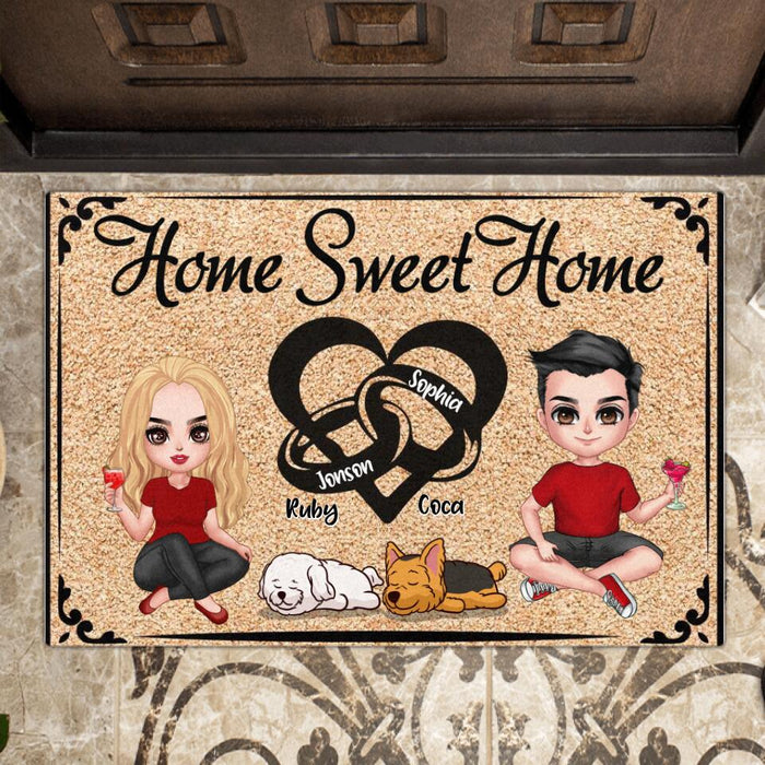Personalized Home Sweet Couple Home Doormat - Valentine's Day Gift For Couple