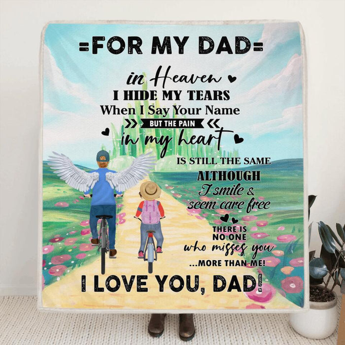 Personalized My Dad Quilt/Fleece Blanket/Pillow Cover - Gift Idea For Father's Day - For My Dad