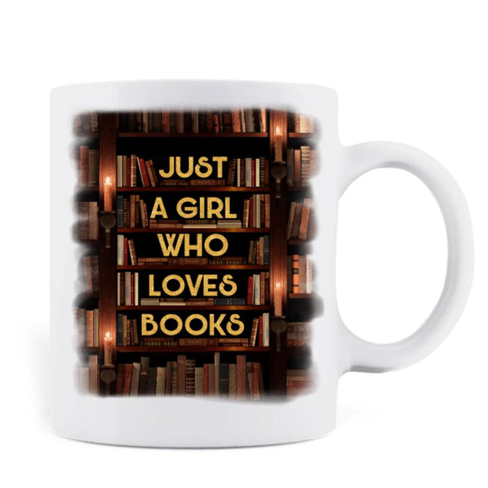 Personalized Stay In Bed With Books And Pets Coffee Mug - Up to 6 Pets - Gift For Books/Dogs/Cats Lovers - Just A Girl Who Loves Books