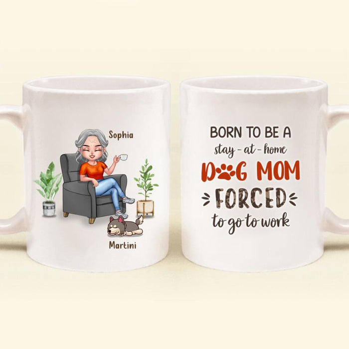 Personalized Dog Mom Mug Coffee - Up to 4 Dogs - Retired Gift Idea For Mother/Grandma/Dog Lover