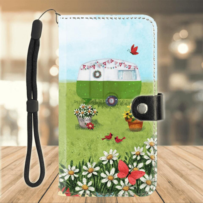 Personalized Happy Campers Phone Wallets - Gift Idea For Camping Lover - Fill Your Life With Adventures