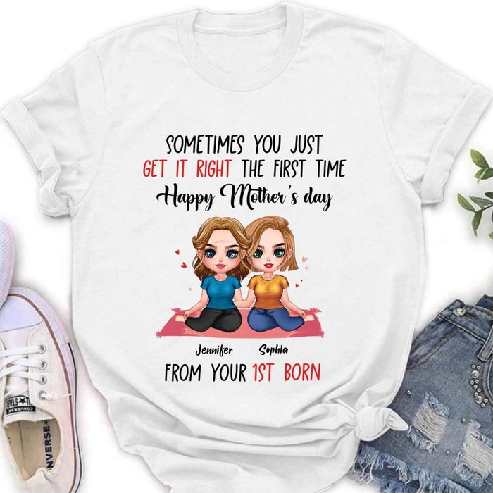 Personalized Daughter & Mom Unisex T-shirt/Sweatshirt/Hoodie/Long Sleeve - Gift Idea For Mother's Day From Daughter To Mom