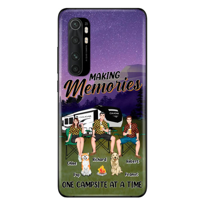 Personalized Camping Phone Case - Gift Idea For Camping Lover/Friends/Couple - Up to 3 People And 2 Dogs - Making Memories One Campsite At A Time - Case For Xiaomi, Oppo And Huawei
