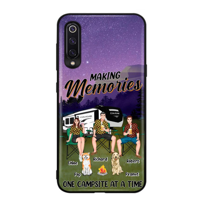 Personalized Camping Phone Case - Gift Idea For Camping Lover/Friends/Couple - Up to 3 People And 2 Dogs - Making Memories One Campsite At A Time - Case For Xiaomi, Oppo And Huawei