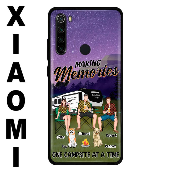 Personalized Camping Phone Case - Gift Idea For Camping Lover/Friends/Couple - Up to 3 People And 2 Dogs - Making Memories One Campsite At A Time - Case For Xiaomi, Oppo And Huawei