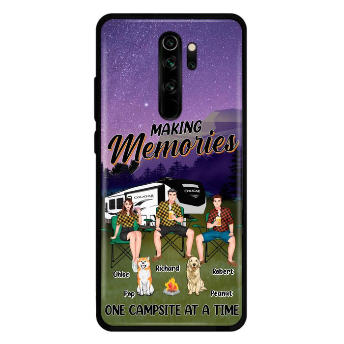Personalized Camping Phone Case - Gift Idea For Camping Lover/Friends/Couple - Up to 3 People And 2 Dogs - Making Memories One Campsite At A Time - Case For Xiaomi, Oppo And Huawei