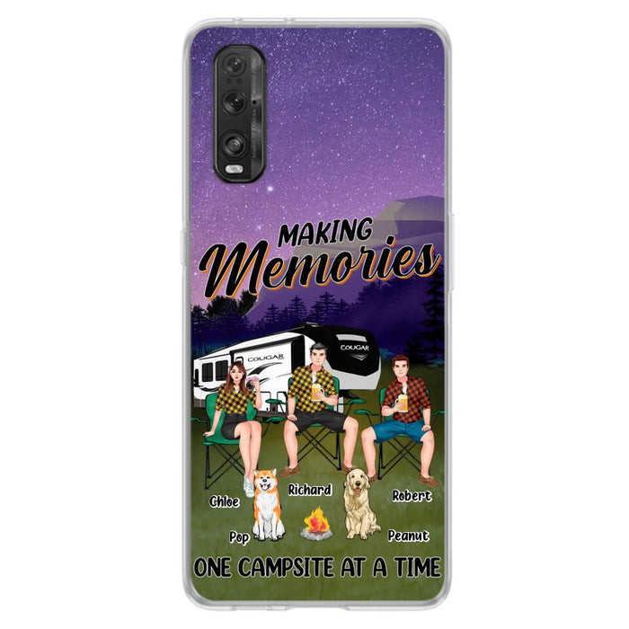 Personalized Camping Phone Case - Gift Idea For Camping Lover/Friends/Couple - Up to 3 People And 2 Dogs - Making Memories One Campsite At A Time - Case For Xiaomi, Oppo And Huawei