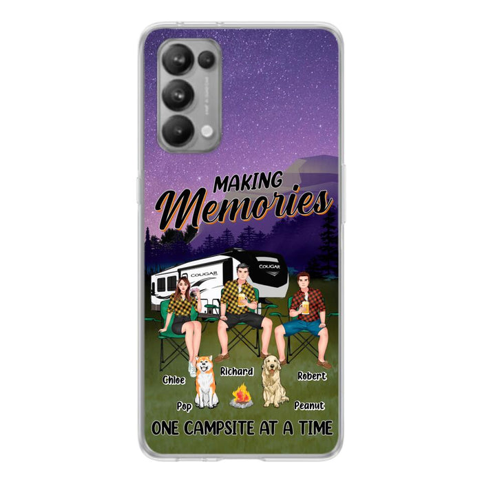 Personalized Camping Phone Case - Gift Idea For Camping Lover/Friends/Couple - Up to 3 People And 2 Dogs - Making Memories One Campsite At A Time - Case For Xiaomi, Oppo And Huawei