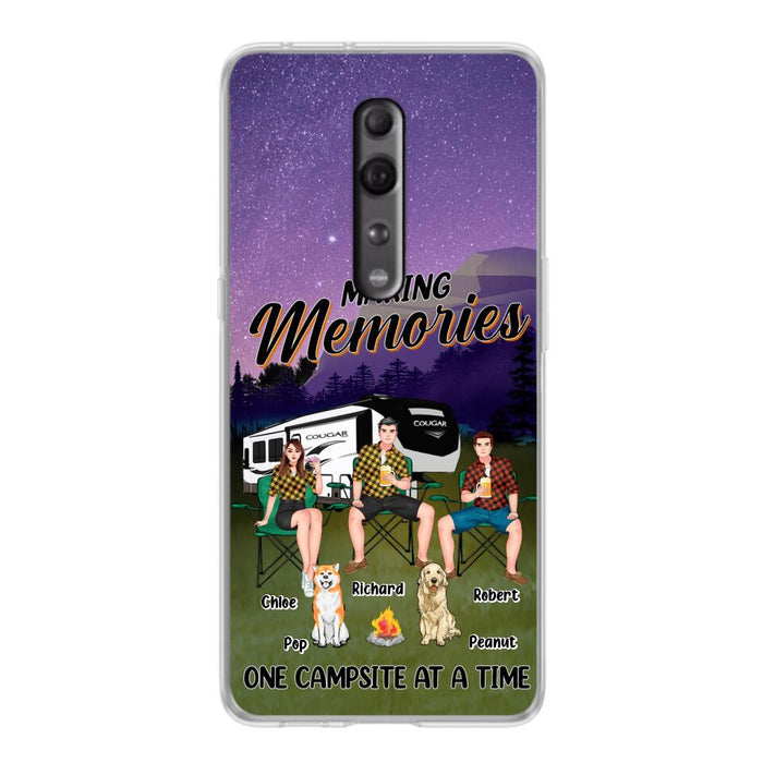 Personalized Camping Phone Case - Gift Idea For Camping Lover/Friends/Couple - Up to 3 People And 2 Dogs - Making Memories One Campsite At A Time - Case For Xiaomi, Oppo And Huawei
