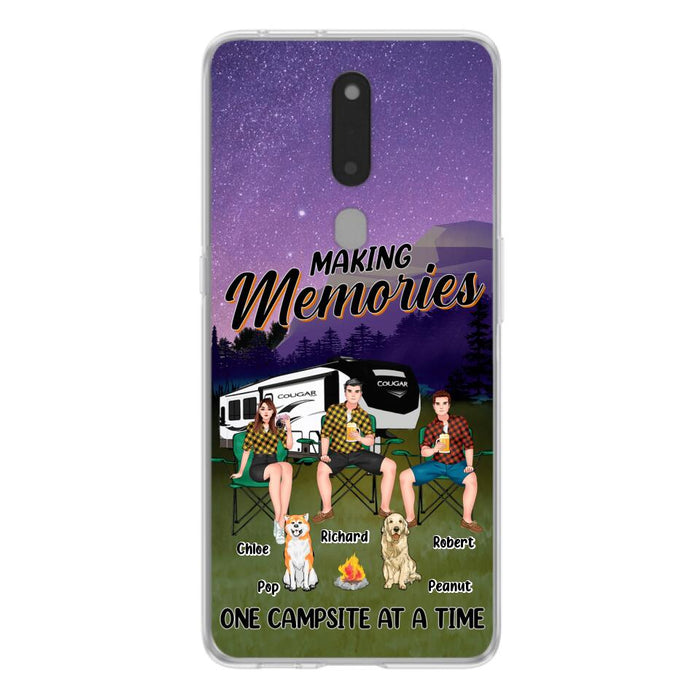 Personalized Camping Phone Case - Gift Idea For Camping Lover/Friends/Couple - Up to 3 People And 2 Dogs - Making Memories One Campsite At A Time - Case For Xiaomi, Oppo And Huawei