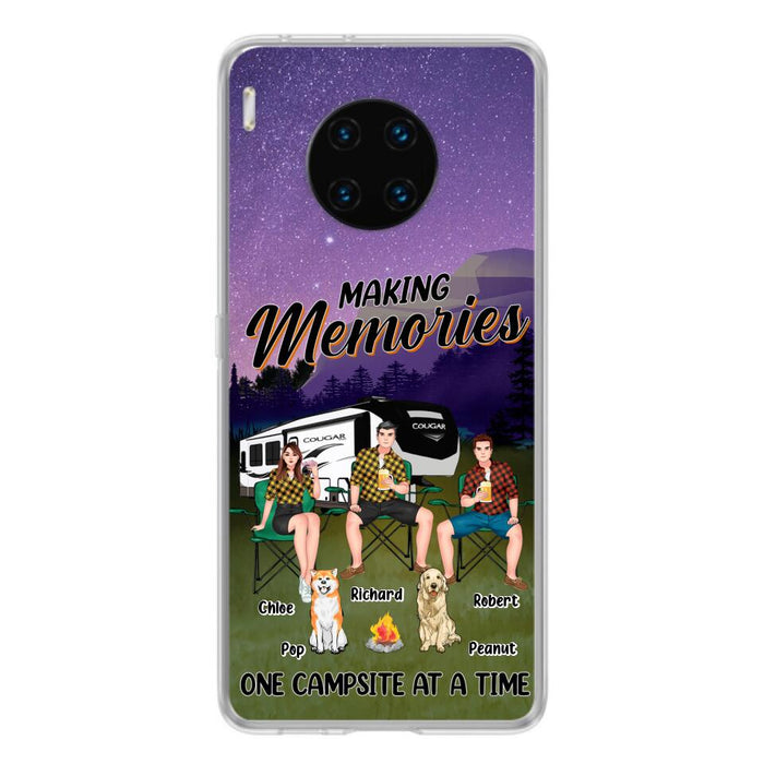 Personalized Camping Phone Case - Gift Idea For Camping Lover/Friends/Couple - Up to 3 People And 2 Dogs - Making Memories One Campsite At A Time - Case For Xiaomi, Oppo And Huawei