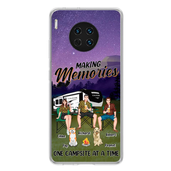 Personalized Camping Phone Case - Gift Idea For Camping Lover/Friends/Couple - Up to 3 People And 2 Dogs - Making Memories One Campsite At A Time - Case For Xiaomi, Oppo And Huawei