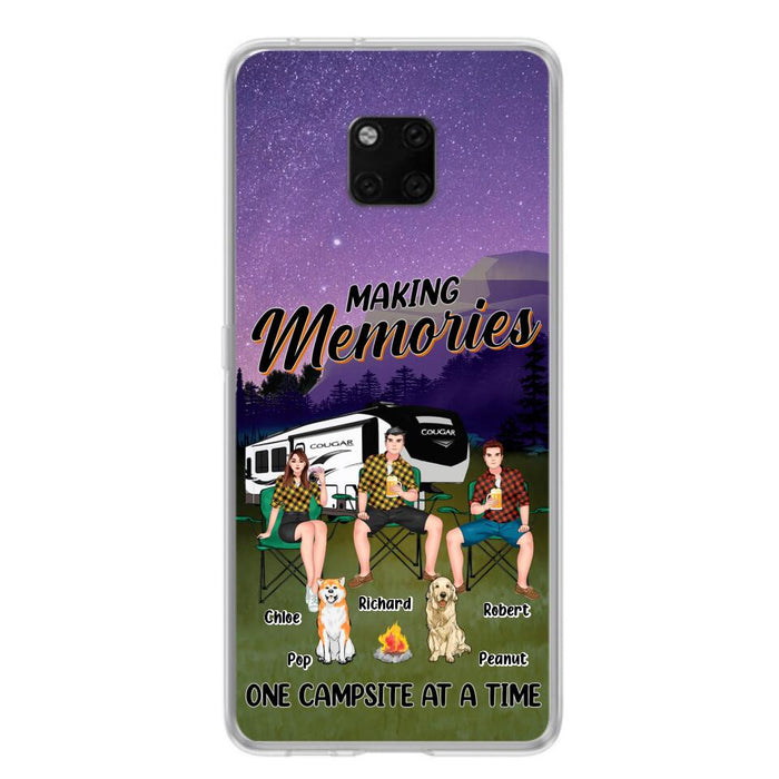 Personalized Camping Phone Case - Gift Idea For Camping Lover/Friends/Couple - Up to 3 People And 2 Dogs - Making Memories One Campsite At A Time - Case For Xiaomi, Oppo And Huawei