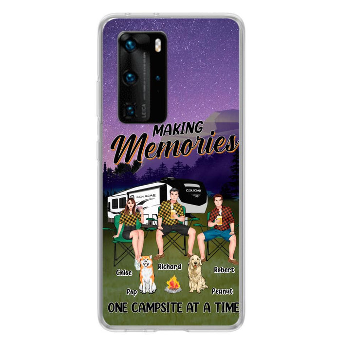 Personalized Camping Phone Case - Gift Idea For Camping Lover/Friends/Couple - Up to 3 People And 2 Dogs - Making Memories One Campsite At A Time - Case For Xiaomi, Oppo And Huawei