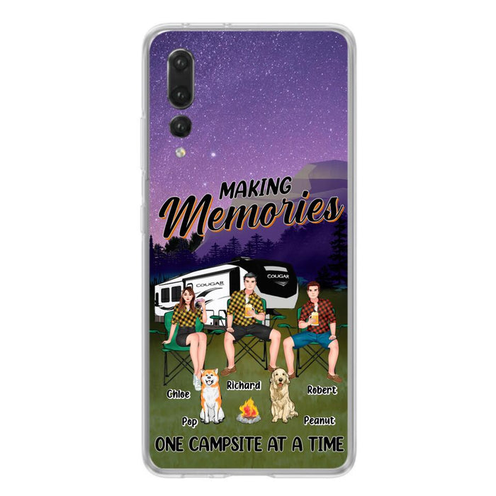 Personalized Camping Phone Case - Gift Idea For Camping Lover/Friends/Couple - Up to 3 People And 2 Dogs - Making Memories One Campsite At A Time - Case For Xiaomi, Oppo And Huawei