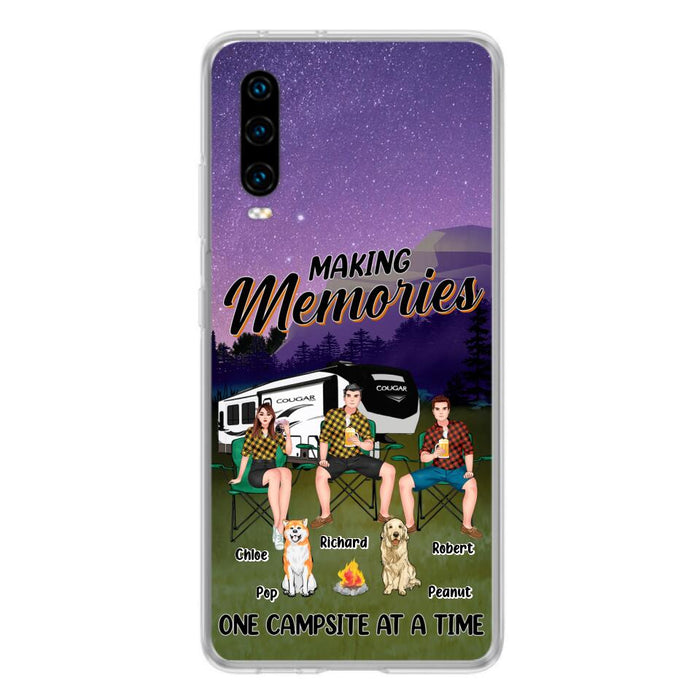 Personalized Camping Phone Case - Gift Idea For Camping Lover/Friends/Couple - Up to 3 People And 2 Dogs - Making Memories One Campsite At A Time - Case For Xiaomi, Oppo And Huawei