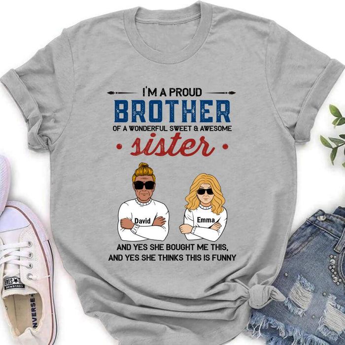 Personalized Brothers & Sisters T-Shirt/Hoodie/Sweatshirt - Up To 5 Brothers/Sisters - Gift For Brothers And Sisters/ Siblings