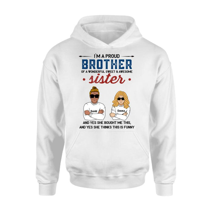 Personalized Brothers & Sisters T-Shirt/Hoodie/Sweatshirt - Up To 5 Brothers/Sisters - Gift For Brothers And Sisters/ Siblings