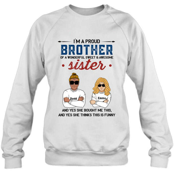Personalized Brothers & Sisters T-Shirt/Hoodie/Sweatshirt - Up To 5 Brothers/Sisters - Gift For Brothers And Sisters/ Siblings
