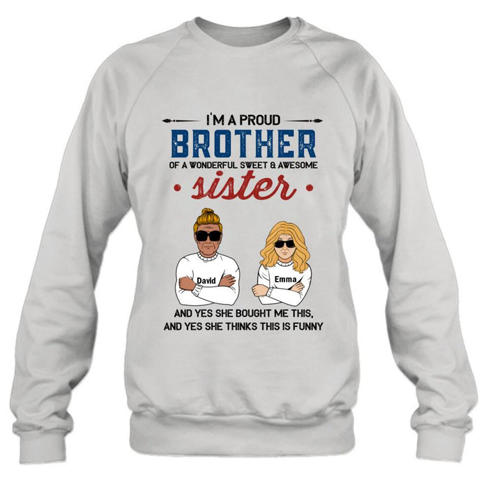 Personalized Brothers & Sisters T-Shirt/Hoodie/Sweatshirt - Up To 5 Brothers/Sisters - Gift For Brothers And Sisters/ Siblings