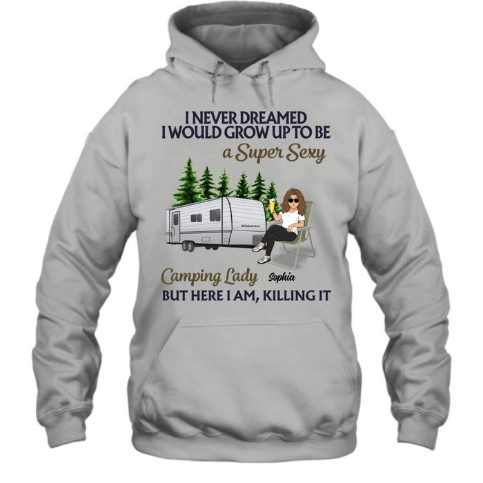Personalized Camping Shirt/Sweatshirt/Pullover Hoodie/Long Sleeve Shirt - Woman/Couple Camping - Gift Idea For Camping Lover