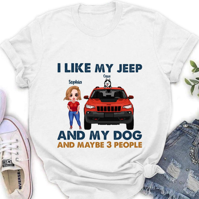 Personalized Off-road Girl Shirt - Up to 3 Dogs - Best Gift For Dog Lover - Just A Girl