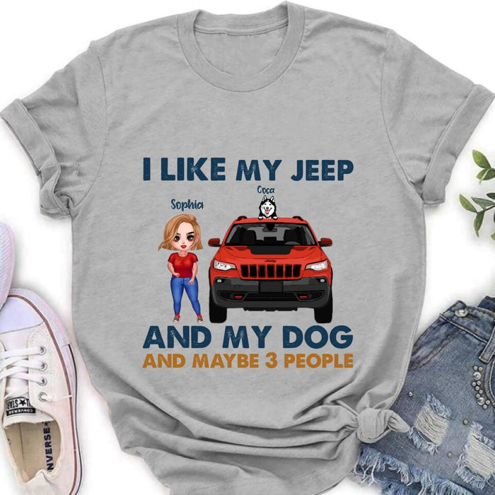 Personalized Off-road Girl Shirt - Up to 3 Dogs - Best Gift For Dog Lover - Just A Girl