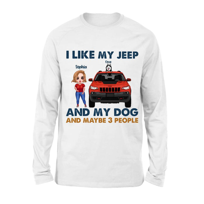 Personalized Off-road Girl Shirt - Up to 3 Dogs - Best Gift For Dog Lover - Just A Girl