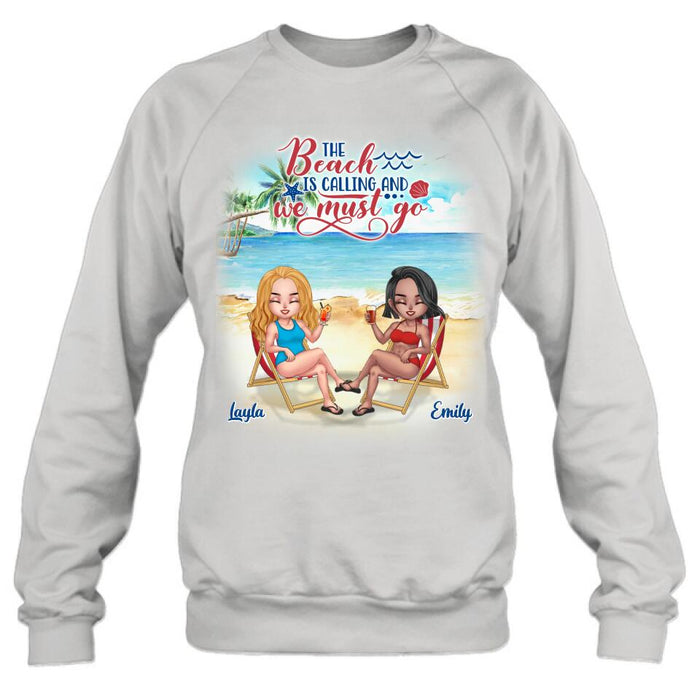 Personalized Beach Shirt - Up to 5 People - Gift Idea For Friends - The Beach Is Calling And We Must Go