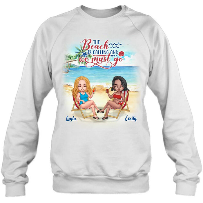 Personalized Beach Shirt - Up to 5 People - Gift Idea For Friends - The Beach Is Calling And We Must Go