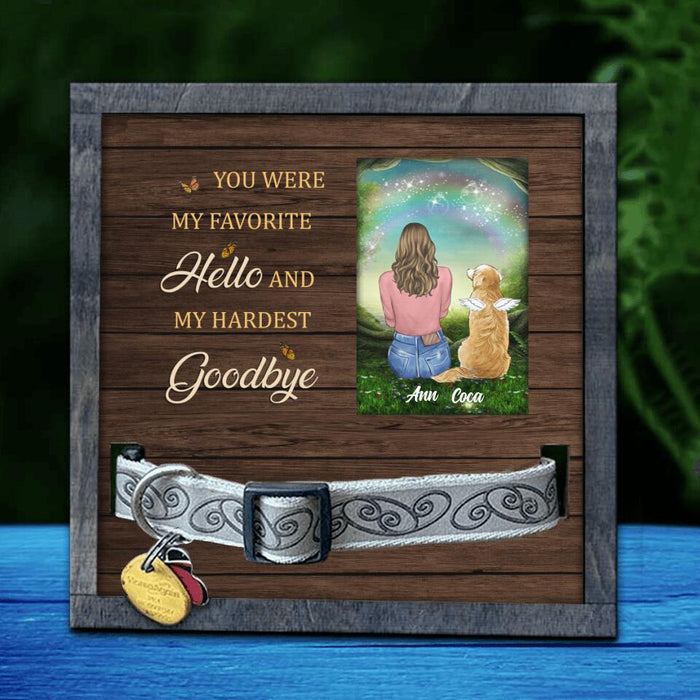 Personalized Memorial Pet Loss Frame - Adult/Couple With Up to 4 Pets - Memorial Gift Idea For Dog/Cat Lover - I'll Miss You For The Rest Of Mine