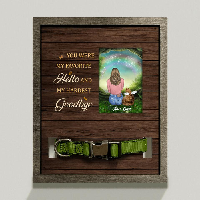 Personalized Memorial Pet Loss Frame - Adult/Couple With Up to 4 Pets - Memorial Gift Idea For Dog/Cat Lover - I'll Miss You For The Rest Of Mine