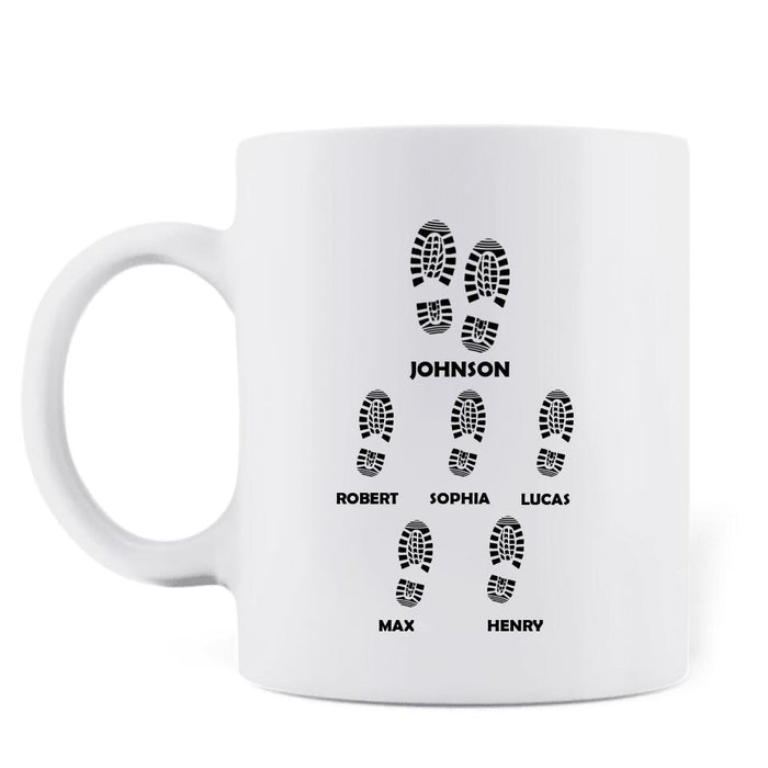 Personalized Step Dad Thank You Coffee Mug - Gift Idea For Step Dad - Up to 5 Kids - Thank You For Being The Dad