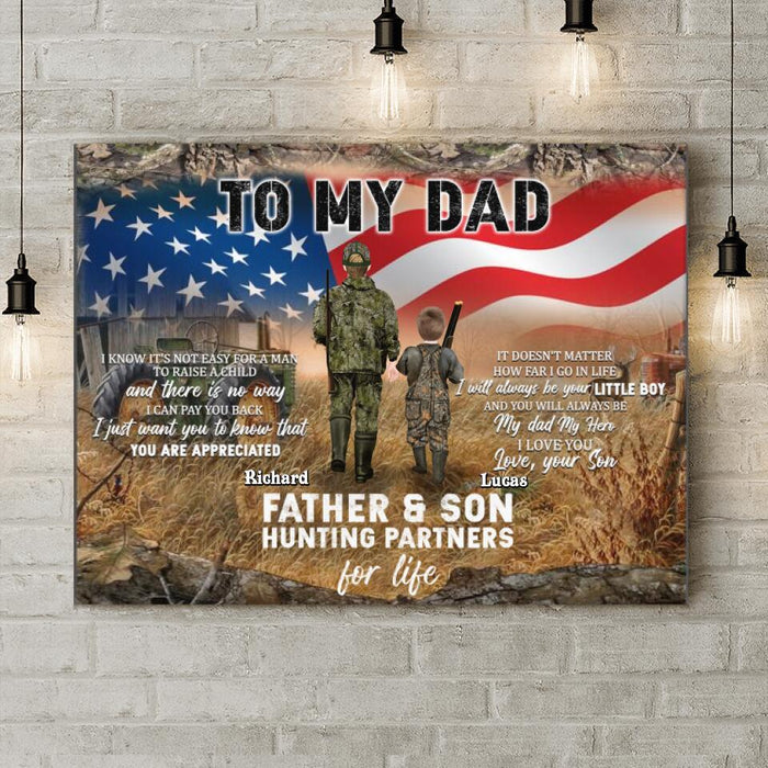 Personalized Hunting Canvas - Gift Idea For Father's Day/Hunting Lover - To My Dad I Love You