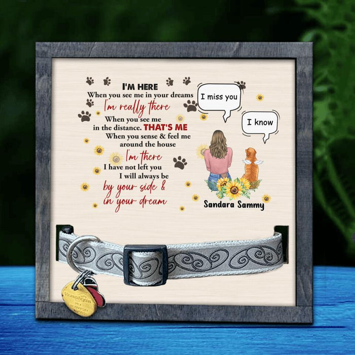Personalized Memorial Dog Mom Loss Frame - Up to 2 Dogs - Gift Idea For Mother's Day/Dog Lover - I'm Here