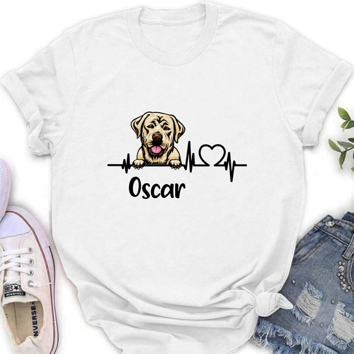 Personalized Heartbeat Dog/Cat Shirt/Pullover Hoodie - Up to 2 Pets - Gift Idea For Dog/Cat Lover