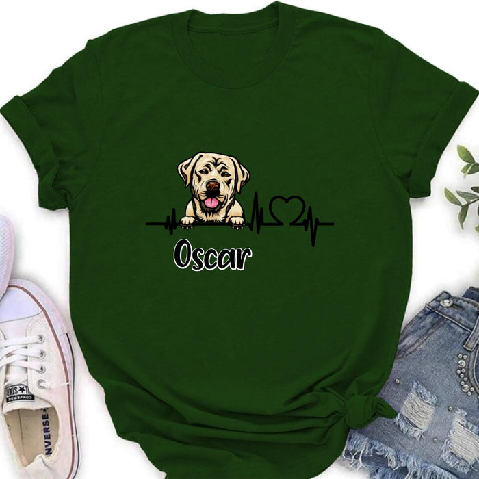 Personalized Heartbeat Dog/Cat Shirt/Pullover Hoodie - Up to 2 Pets - Gift Idea For Dog/Cat Lover
