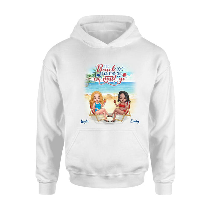 Personalized Beach Shirt - Up to 5 People - Gift Idea For Friends - The Beach Is Calling And We Must Go