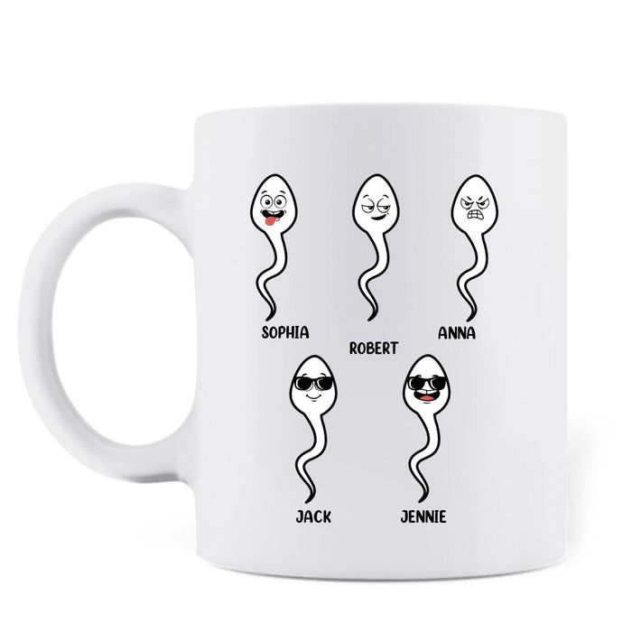Personalized Father's Day Coffee Mug - We're Glad We Came Out Of Yours