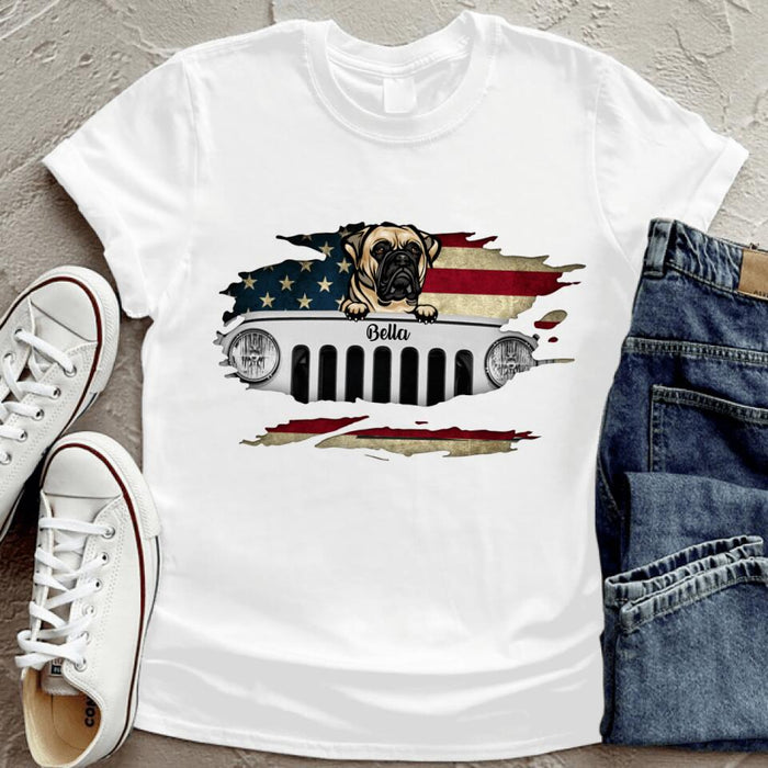 Personalized Dog & Off-road T-shirt - Up to 4 Dogs - Best Gift For Dog Lovers - TV290I