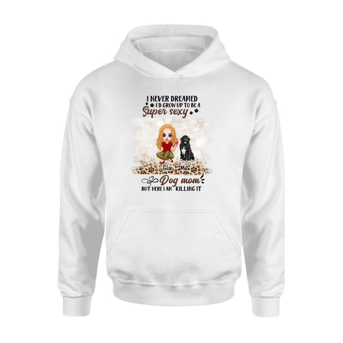 Personalized Dog Mom Shirt - Up to 6 Dogs - Best Gift For Dog Lover - Crazy Dog Mom