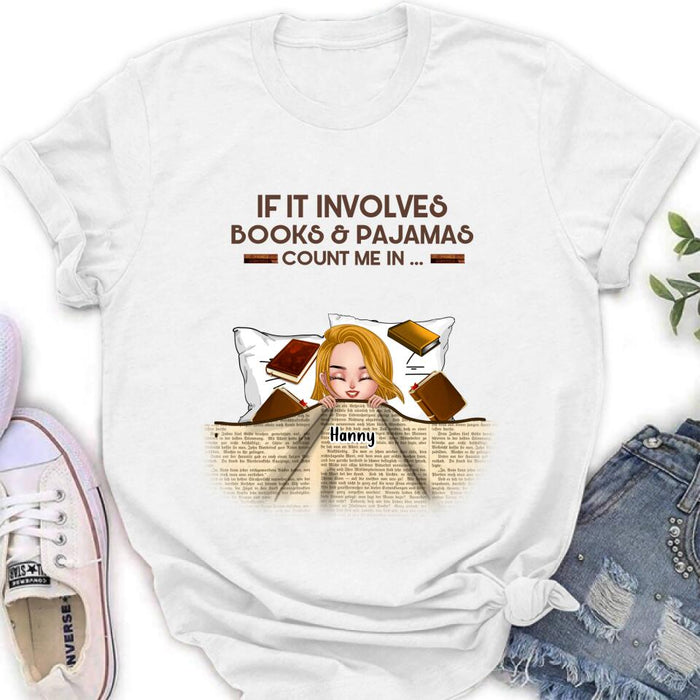 Personalized Stay In Bed With Books And Pets Shirt/Pullover Hoodie - Up to 6 Pets - Gift For Books/Dogs/Cats Lovers - I Just Want To Stay In Bed With My Books