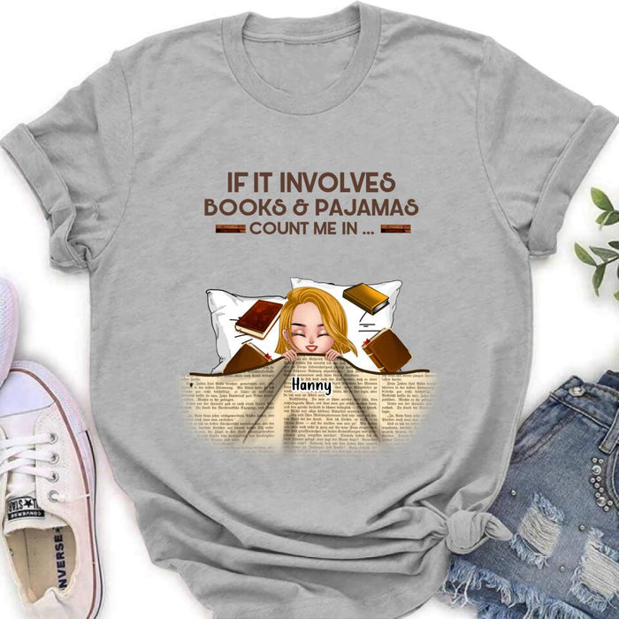 Personalized Stay In Bed With Books And Pets Shirt/Pullover Hoodie - Up to 6 Pets - Gift For Books/Dogs/Cats Lovers - I Just Want To Stay In Bed With My Books